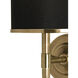 Primo 1 Light 8 inch Antique Brass Wall Sconce Wall Light
